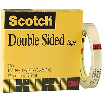 Scotch Permanent Double Sided Tape Refill, 1/2 x 36 yds. (665-121296) | Quill