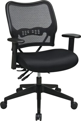 Office Star Space Deluxe Air Grid Back Manager Chair w/ Cantilever Arm, Dual Function Control & Seat Slider