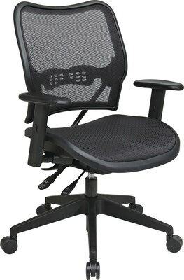 Office Star Space® Fabric Deluxe Office Task Chairs AirGrid® Back, Black
