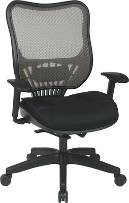 Office Star Space® Mesh Executive Chair with Latte Air Grid® Seat and Back; Black