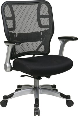 Office Star SPACE Mesh Executive Office Chair, Adjustable Arms, Black (215-3R2C62R5)