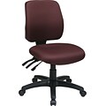 Office Star WorkSmart™ FreeFlex® Fabric Mid Back Ergonomic Task Chair without Arm, Burgundy