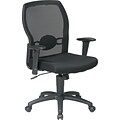 Office Star WorkSmart™ Polyester Woven Mesh Back Task Office Chair, Black