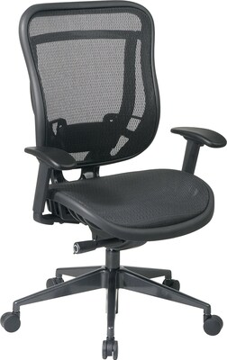 Office Star Space® Mesh High Back Executive Chair with Breathable Seat, Black