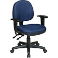 Office Star WorkSmart™ Polyester Ergonomic Managers Chair with Adjustable Arm, Navy