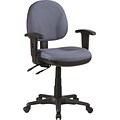 Office Star WorkSmart™ Polyester Ergonomic Managers Chair with Adjustable Arm, Gray
