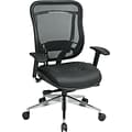 Office Star Space® Leather Executive Office Chair, Black