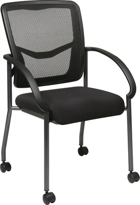 Office Star Proline II ProGrid Steel Guest Chair, Black (85640-30)