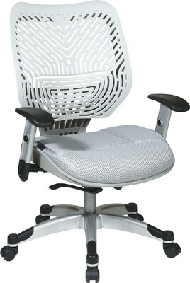 Office Star Space® REVV® Series Fabric Self Adjusting SpaceFlex® Back Managers Chair, Ice/Shadow