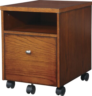 Office Star Aurora Mobile File Cabinet, Oak
