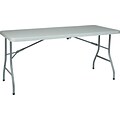 Office Star WorkSmart™ 5 Resin Center Fold Multi Purpose Table with Wheel, Gray