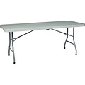 Office Star WorkSmart™ 6 Resin Multi Purpose Center Fold Table with Wheel, Gray