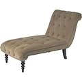 Office Star Avenue Six® Fabric Curves Tufted Chaise Lounge, Coffee Velvet