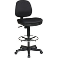 Office Star WorkSmart™ Fabric Contemporary Drafting Chair with Flex Back, Black
