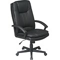 Office Star WorkSmart™ Eco Leather Deluxe Executive Office Chair, Black