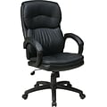 Office Star WorkSmart™ Eco Leather Executive Chair, Black