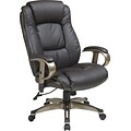 Office Star WorkSmart™ Eco Leather Executive Chair with Height Adjustable Padded Arm, Espresso