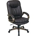 Office Star WorkSmart™ Executive Chair with Locking Tilt Control, Eco Leather, Espresso