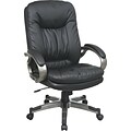 Office Star WorkSmart™ Executive Chair with Locking Tilt Control, Eco Leather, Black