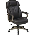 Office Star WorkSmart™ Leather Executive Chair with Two Tone Stitching, Espresso