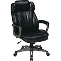 Office Star WorkSmart™ Eco Leather Executive Chair with Headrest, Black