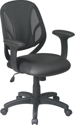 Office Star WorkSmart™ Mesh/Urethane Screen Back Manager Chair, Black