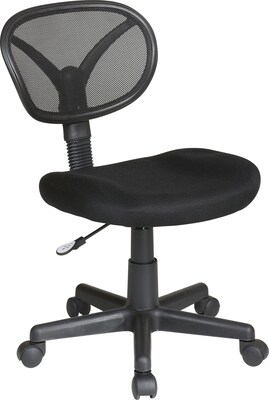 Office Star Screen Back Fabric Task Chair, Black