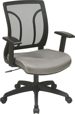 Office Star WorkSmart™ Mesh Screen Back Chair with Height Adjustable Arm, Gray