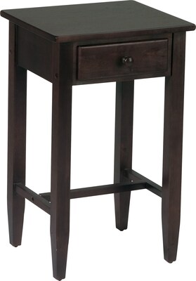 Office Star WorkSmart™ 26 H x 16 W x 14 D Veneers and Solid Wood Telephone Stand, Espresso