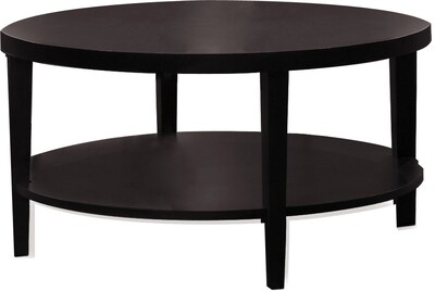 Office Star Avenue Six® 18H x 36W x 36D Wood and Wood Veneer Merge Round Coffee Table, Espresso