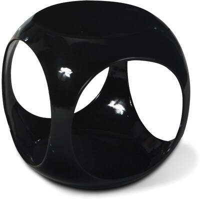 Office Star Avenue Six® 17H x 15 1/2W x 15 1/2D Fiberglass Resin Slick Cube Occasional Table, Black
