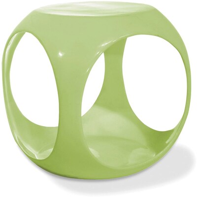 Office Star Avenue Six® 17H x 15 1/2W x 15 1/2D Fiberglass Resin Slick Cube Occasional Table, Green
