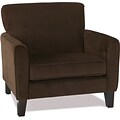 Office Star Avenue Six® Fabric/Wood Sierra Chair, Corduroy Coffee Fabric Seat