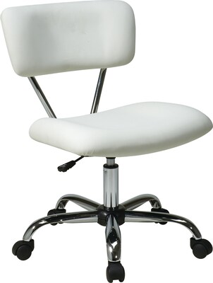 Office Star Avenue Six® Vinyl Vista Task Office Chair, White