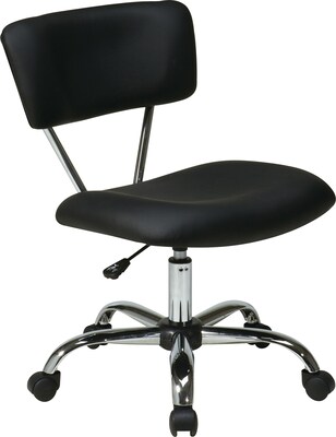 Office Star Avenue Six® Vinyl Vista Task Office Chair, Black