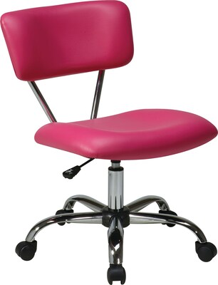 Office Star Avenue Six® Vinyl Vista Task Office Chair, Pink
