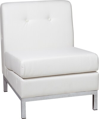 Office Star Avenue Six® Wall Street Armless Chairs, White