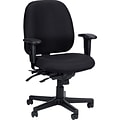Raynor Eurotech Fabric 4 x 4 Swivel Task Chair, Black