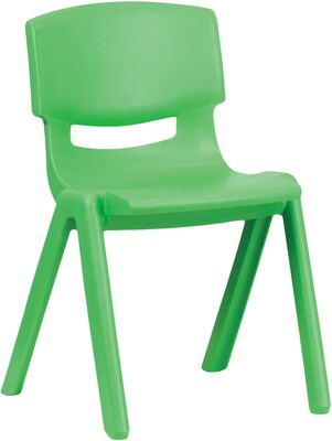 Belnick Plastic Stackable School Chair with 13 1/4 Seat Height, Green