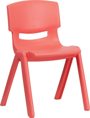 Belnick Plastic Stackable School Chair with 13 1/4 Seat Height, Red