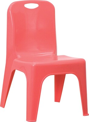 Flash Furniture Stackable School Chair with 11 Seat Height, Red