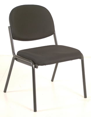 Raynor Eurotech Dakota Fabric Guest Chair, Armless, Black, 2/Carton (8014-BLK)