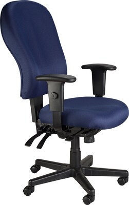 Raynor Eurotech 4 x 4 XL Fabric Ergonomic High-Back Task Chair, Fabric, Navy