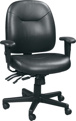 Raynor Eurotech 4 x 4 XLE Leather Multi-Function Task Chair, Black