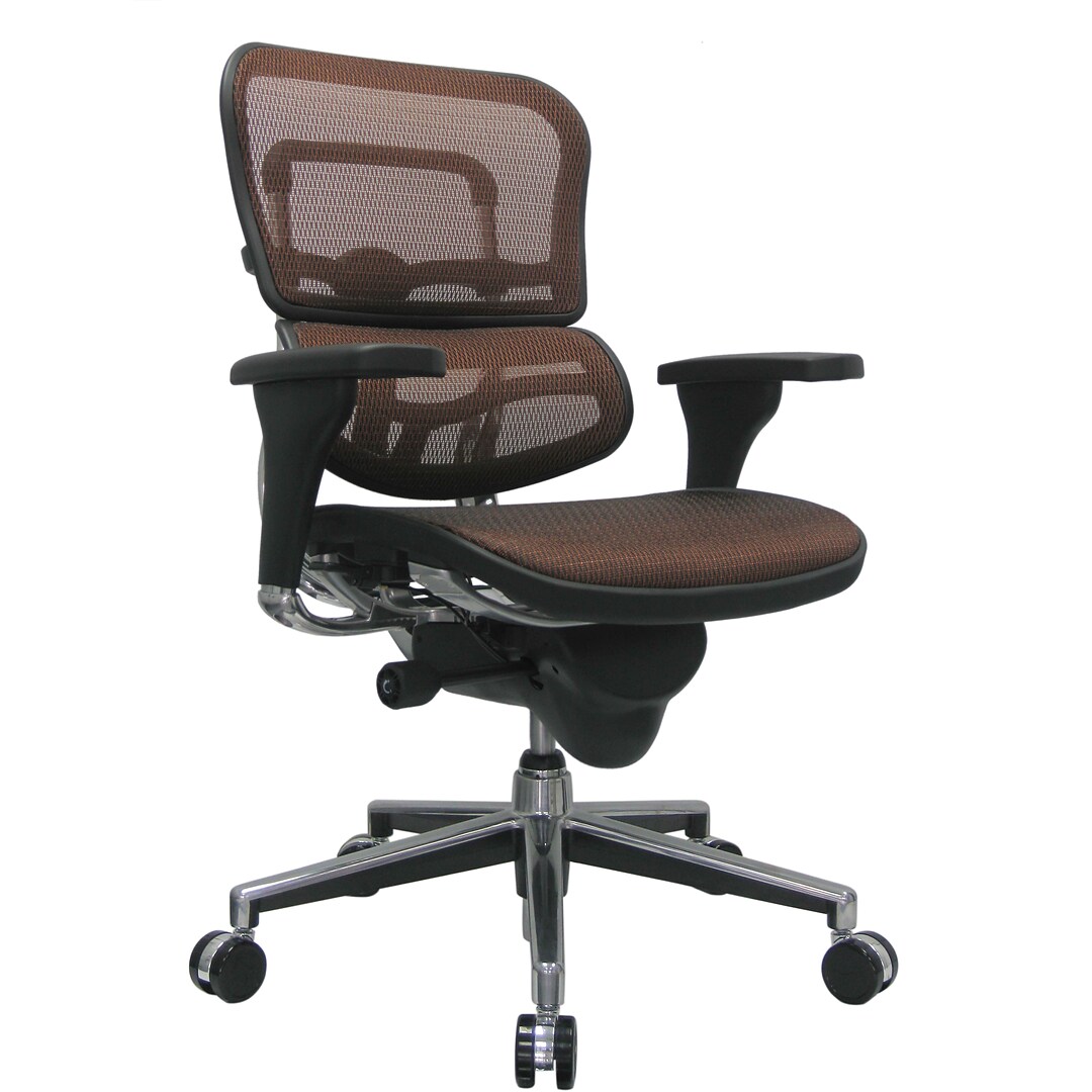 raynor eurotech ergo human mesh mid back task chair orange