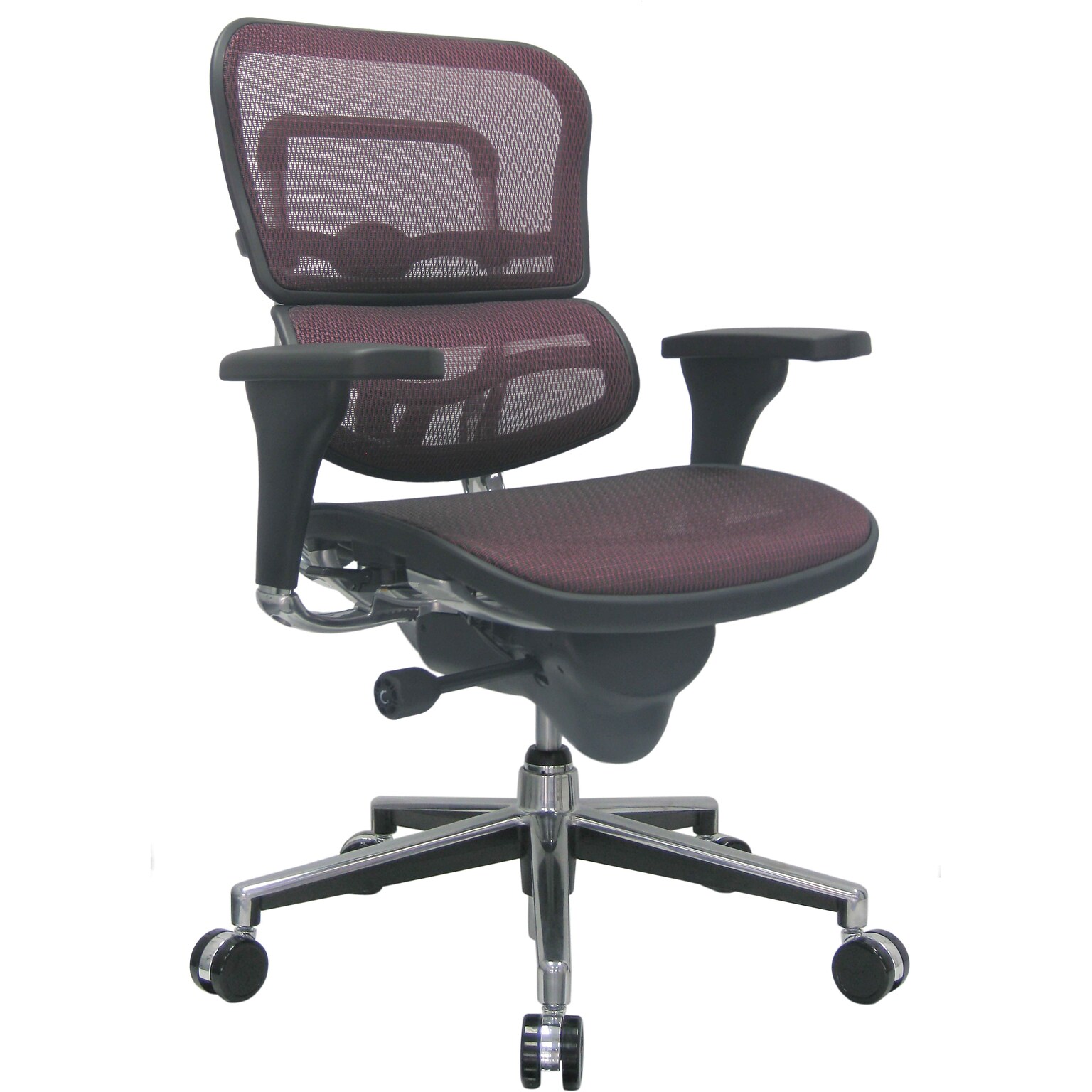 Raynor Eurotech Ergo human Mesh Mid Back Task Chair, Plum Red