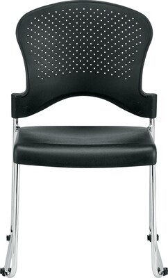 Raynor Eurotech Aire-S3000-Stacking Chair, Black/Perforated Back, Navy, 4/Pk (S3000-NVY)