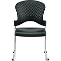 Raynor Eurotech Aire-S3000-Stacking Chair, Black/Perforated Back, Navy, 4/Pk (S3000-NVY)