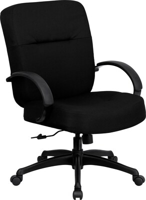 Flash Furniture HERCULES Series Fabric Office Big & Tall Chair, Black (WL723ATGBK)
