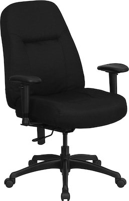 Belnick HERCULES™ Fabric Office Chair with Height Adjustable Arms and Extra Wide Seat, Black